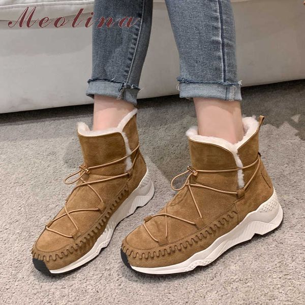 meotina cow suede platform wedge heels snow boots women ankle boots shoes real wool ful mid heel short boots winter brown 40 210608, Black
meotina cow suede platform wedge heels snow boots women ankle boots shoes real wool ful mid heel short boots winter brown 40 210608, Black