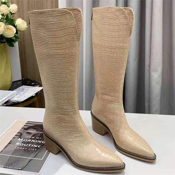 boots spring autumn fashion women's genuine leather designer ladies high high-quality knee-high female, Black
boots spring autumn fashion women's genuine leather designer ladies high high-quality knee-high female, Black