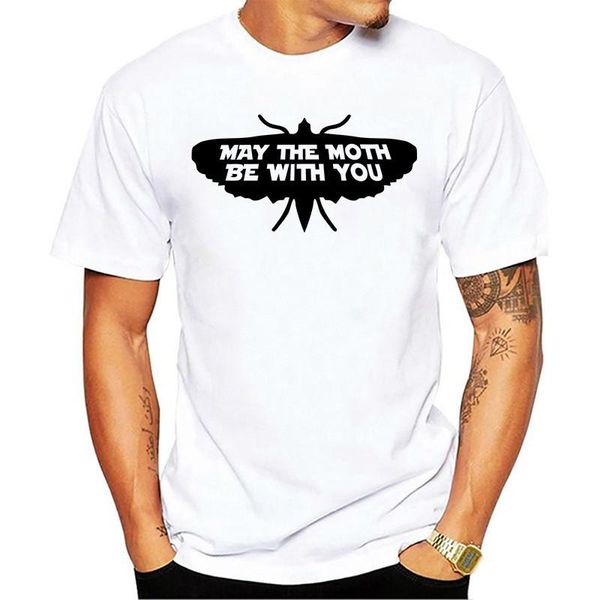 men's t-shirts may the moth be with you funny printed t-shirt men short sleeve cotton, White;black
men's t-shirts may the moth be with you funny printed t-shirt men short sleeve cotton, White;black