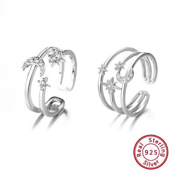 cluster rings trend zircon adjuestable size 925 silver star and moon ring set lover cocktoil bands luxury jewelry charm, Golden;silver
cluster rings trend zircon adjuestable size 925 silver star and moon ring set lover cocktoil bands luxury jewelry charm, Golden;silver