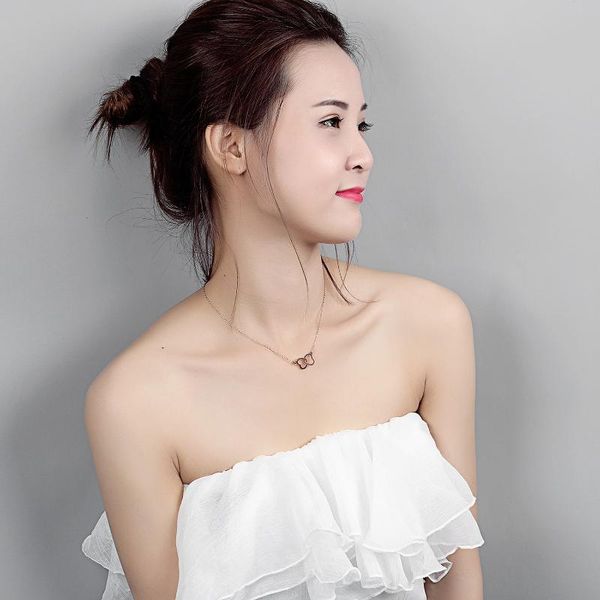 pendant necklaces simple and versatile rose gold plated double love necklace clavicle chain girlfriends accessories, Silver
pendant necklaces simple and versatile rose gold plated double love necklace clavicle chain girlfriends accessories, Silver