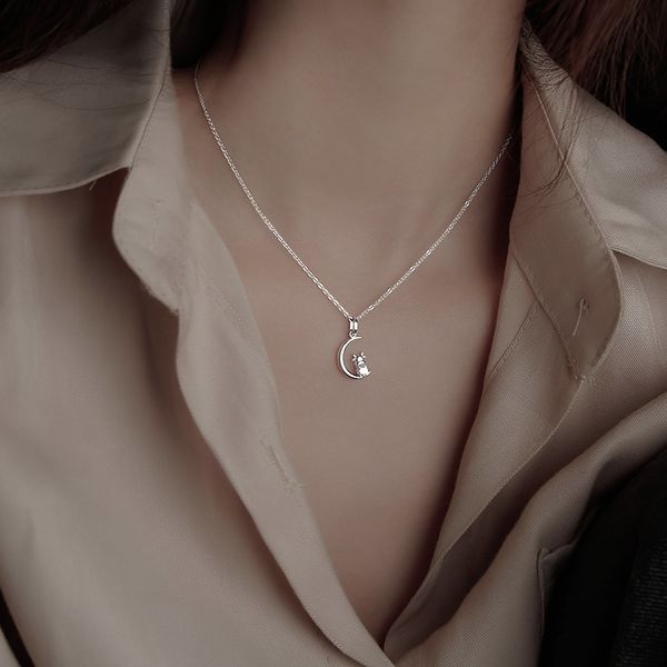 zodiac cattle moon necklace female niche design feeling this life necklace chain of clavicle, Silver
zodiac cattle moon necklace female niche design feeling this life necklace chain of clavicle, Silver