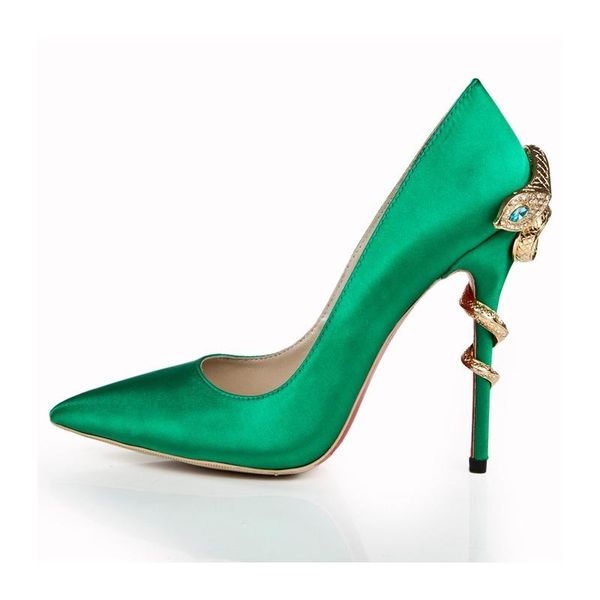 spring gold metal snake heel dress wedding shoes women unique silk satin pointed toe super high heels pumps zapatos mujer, Black
spring gold metal snake heel dress wedding shoes women unique silk satin pointed toe super high heels pumps zapatos mujer, Black