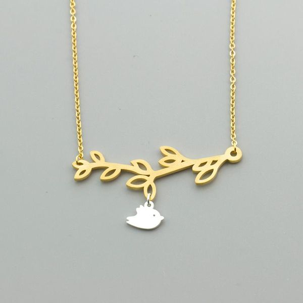 pendant necklaces tiny cute bird necklace women nature jewelry sparrow hanging under branch leaf stainless steel bijoux femme, Silver
pendant necklaces tiny cute bird necklace women nature jewelry sparrow hanging under branch leaf stainless steel bijoux femme, Silver