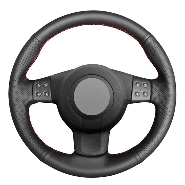 black pu faux leather diy hand-stitched car steering wheel cover for seat leon (mk2) 2006-2008 ibiza (6l) 2007
black pu faux leather diy hand-stitched car steering wheel cover for seat leon (mk2) 2006-2008 ibiza (6l) 2007
