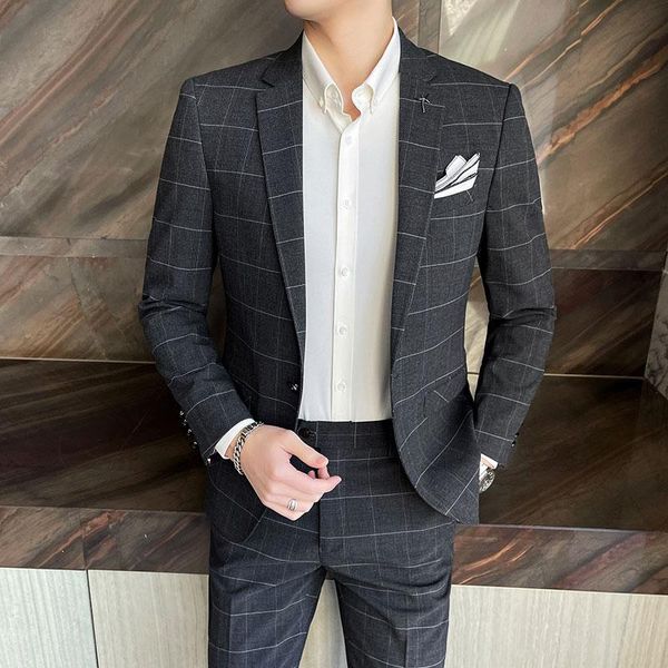 men's suits & blazers (blazers + pants) 2021 mens fashion plaid blazer set 2 piece suitsfor slim fit wedding for men, White;black
men's suits & blazers (blazers + pants) 2021 mens fashion plaid blazer set 2 piece suitsfor slim fit wedding for men, White;black