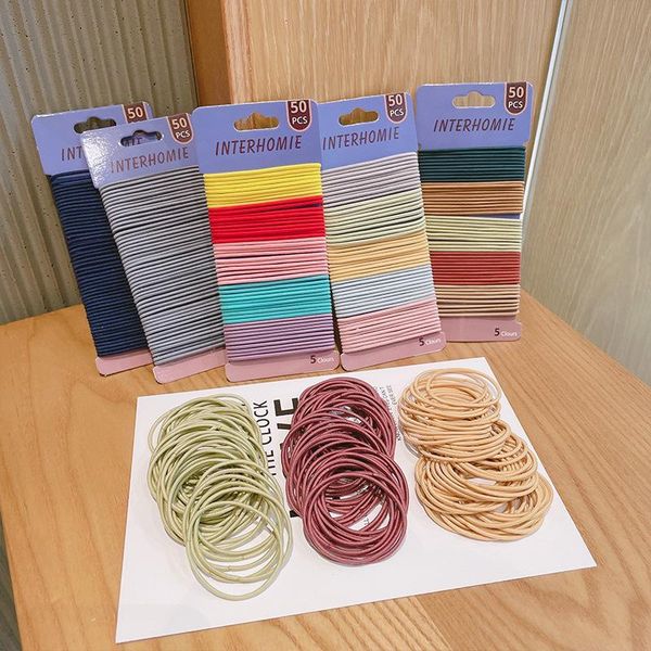 hair accessories 50pcs simple basic elastic bands ties scrunchie women girls ponytail holder rubber fashion headband
hair accessories 50pcs simple basic elastic bands ties scrunchie women girls ponytail holder rubber fashion headband