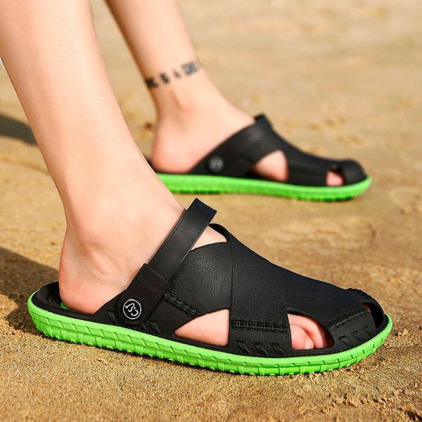 sandals sagace 2021 men summer slippers shoes fashion beach casual slip on flat hollow sandalias half, Black
sandals sagace 2021 men summer slippers shoes fashion beach casual slip on flat hollow sandalias half, Black