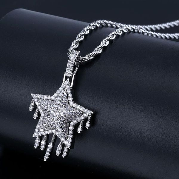 pendant necklaces hip hop copper micro inlaid full zircon geometry bling pentagonal star for men and women jewelry gift, Silver
pendant necklaces hip hop copper micro inlaid full zircon geometry bling pentagonal star for men and women jewelry gift, Silver