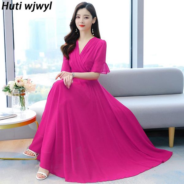 casual dresses spring summer 4xl plus size runway maxi elegant women bodycon party vestidos 2021 solid chiffon beach midi dress, Black;gray
casual dresses spring summer 4xl plus size runway maxi elegant women bodycon party vestidos 2021 solid chiffon beach midi dress, Black;gray