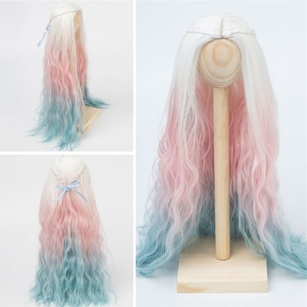 medium bjd doll wig gradient long 6 sd high temperature silk big wave 4 part braid bubble face curl, Black
medium bjd doll wig gradient long 6 sd high temperature silk big wave 4 part braid bubble face curl, Black