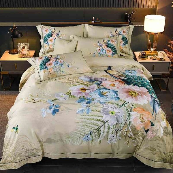 chinoiserie chic peacock floral duvet blossom quilted spread luxury long staple cotton bedding set bed cover
chinoiserie chic peacock floral duvet blossom quilted spread luxury long staple cotton bedding set bed cover