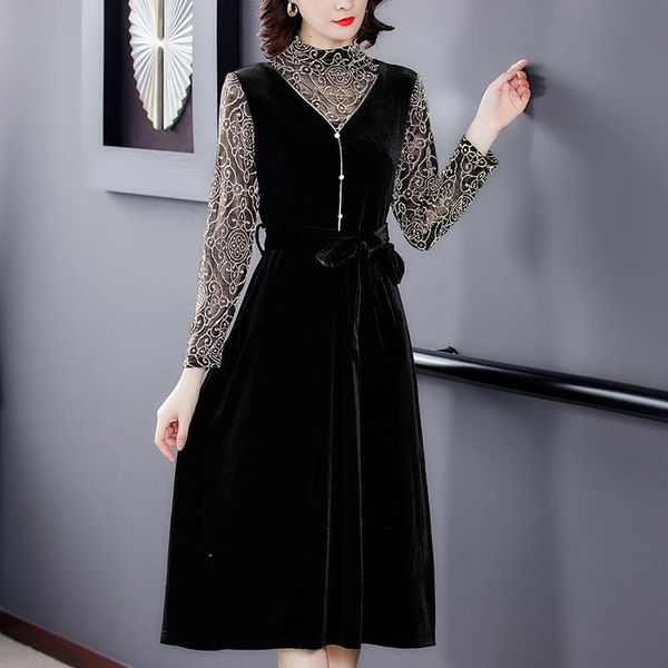 casual dresses gold wire black velvet midi dress spring autumn women elegant bodycon party vestidos 4xl plus size vintage, Black;gray
casual dresses gold wire black velvet midi dress spring autumn women elegant bodycon party vestidos 4xl plus size vintage, Black;gray