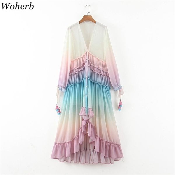 v neck vintage retro gradient women dress elegant flare sleeve ruffles female vestido slim waist loose femme robe 210519, Black;gray
v neck vintage retro gradient women dress elegant flare sleeve ruffles female vestido slim waist loose femme robe 210519, Black;gray