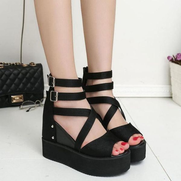 sandals 2021 summer thick bottom muffin wedge fish mouth shoes waterproof platform high heel roman, Black
sandals 2021 summer thick bottom muffin wedge fish mouth shoes waterproof platform high heel roman, Black