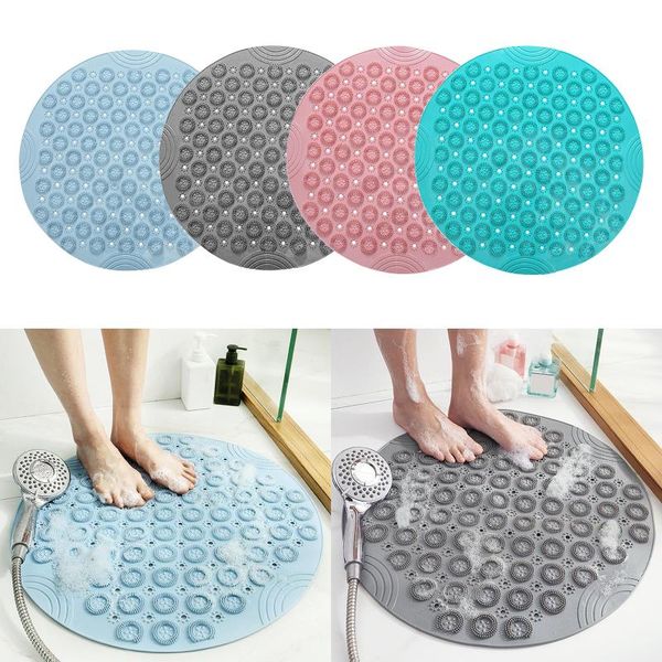 round bathroom shower mat with drain holes foot scrubber massage bath pad suction up floor mats
round bathroom shower mat with drain holes foot scrubber massage bath pad suction up floor mats