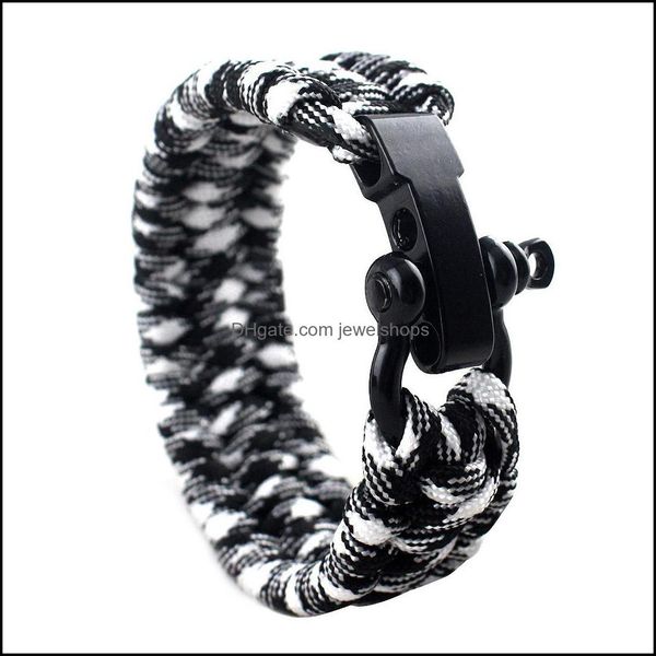 link chain bracelets jewelry mens and womens handmade outdoor sports colorf woven paracord link bracelet stainless steel buckle drop delive, Black
link chain bracelets jewelry mens and womens handmade outdoor sports colorf woven paracord link bracelet stainless steel buckle drop delive, Black
