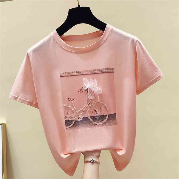 summer fashion women casual all-match o neck beautiful print short sleeves t-shirt female pullover tee a1418 210519, White
summer fashion women casual all-match o neck beautiful print short sleeves t-shirt female pullover tee a1418 210519, White