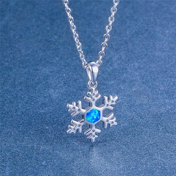 pendant necklaces female cute small snowflake necklace trendy blue white opal chain boho silver color wedding for women
pendant necklaces female cute small snowflake necklace trendy blue white opal chain boho silver color wedding for women