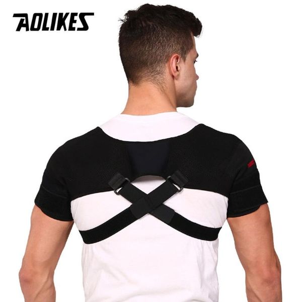 back support aolikes double shoulder brace adjustable sports belt pain relief bandage cross compression, Black;blue
back support aolikes double shoulder brace adjustable sports belt pain relief bandage cross compression, Black;blue