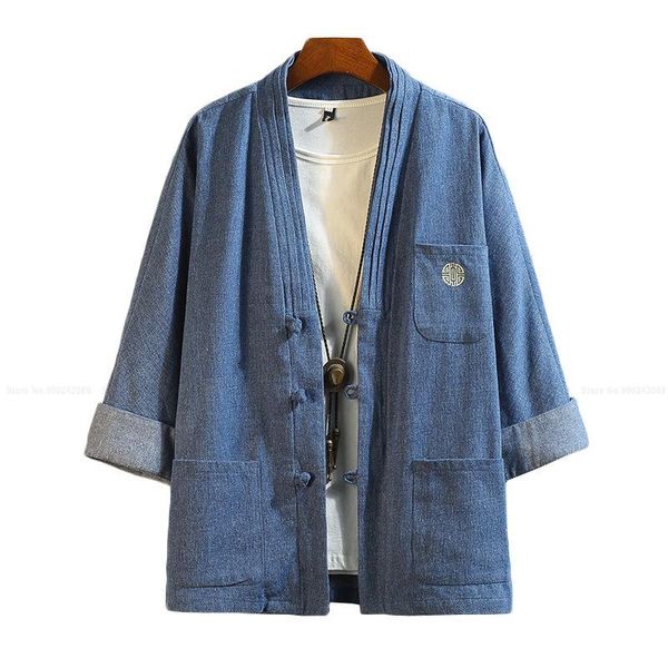 ethnic clothing japanese style kimono haori samurai robes gown chinese hanfu cardigan jackets fashion retro qipao denim coats casual bl, Red
ethnic clothing japanese style kimono haori samurai robes gown chinese hanfu cardigan jackets fashion retro qipao denim coats casual bl, Red
