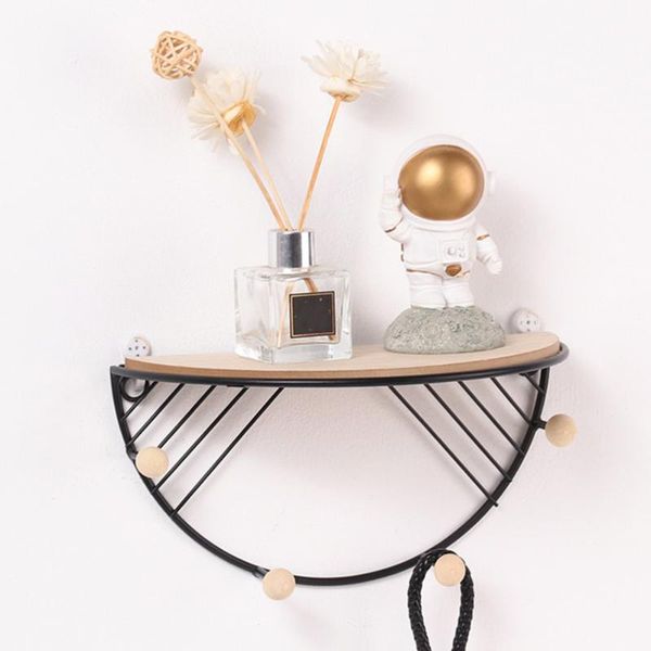 hooks & rails 1pc wall mounted storage rack iron art shelf with hook for living room
hooks & rails 1pc wall mounted storage rack iron art shelf with hook for living room