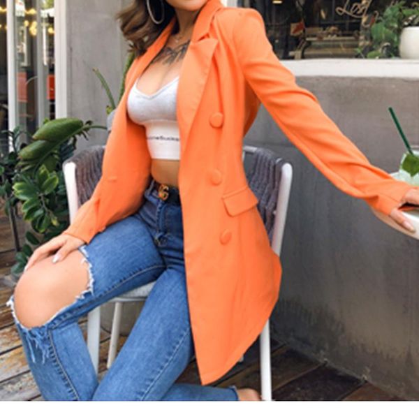 women's suits & blazers 2021 pocket double breasted blazer long sleeve slim elegant coat jacket women spring lengthen windbreak pure or, White;black
women's suits & blazers 2021 pocket double breasted blazer long sleeve slim elegant coat jacket women spring lengthen windbreak pure or, White;black