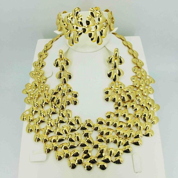 earrings & necklace dubai gold collection fashion nigeria wedding african pearl jewelry italian women's set, Silver
earrings & necklace dubai gold collection fashion nigeria wedding african pearl jewelry italian women's set, Silver