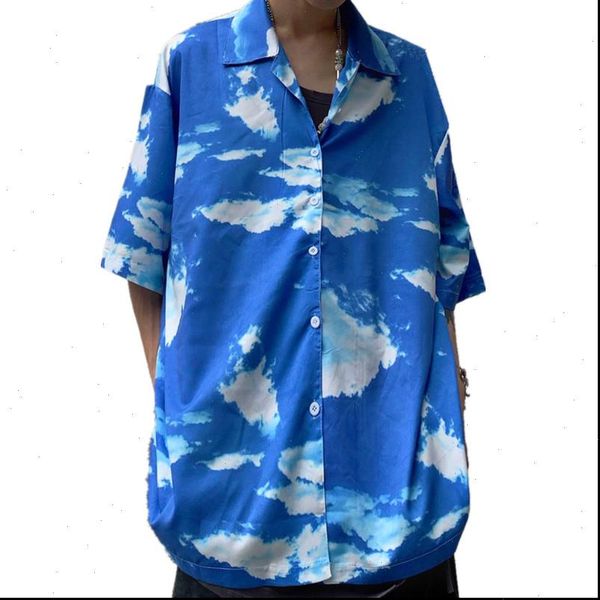 summer harajuku street women shirt fashion blue sky print short sleeve blouses casual loose shirts female streetwear, White
summer harajuku street women shirt fashion blue sky print short sleeve blouses casual loose shirts female streetwear, White