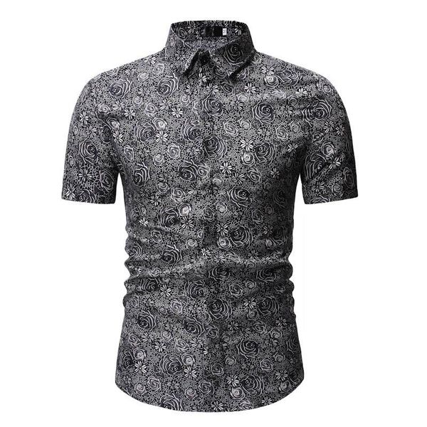 men's casual shirts men floral print shirt leisure short sleeve lapel for summer vacation helh889, White;black
men's casual shirts men floral print shirt leisure short sleeve lapel for summer vacation helh889, White;black