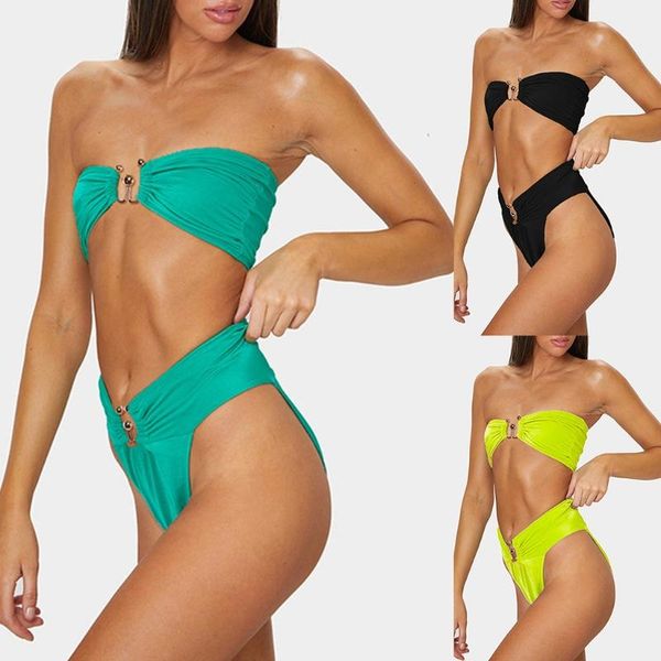one-piece suits f62e women 2 pieces bikini set u-shaped metal wire push up swimsuit strapless bandeau tube and thong solid color su
one-piece suits f62e women 2 pieces bikini set u-shaped metal wire push up swimsuit strapless bandeau tube and thong solid color su
