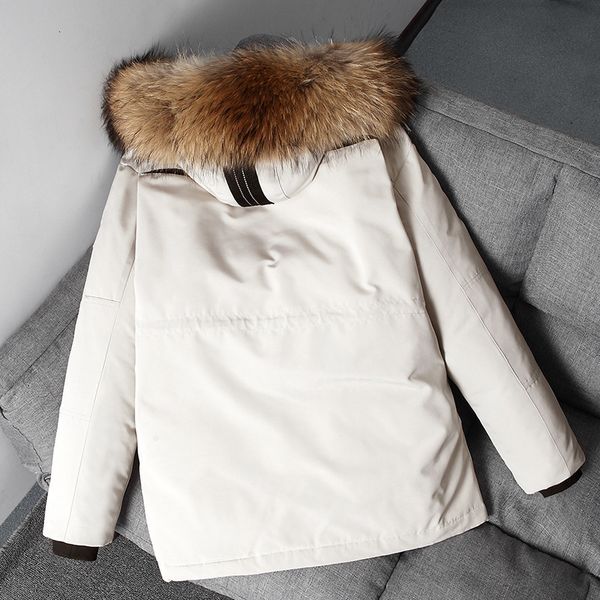 men's down & parkas winter down man jacket white duck parkas medium-length coat big fur collar thicken snow outwear-30 degrees, Black
men's down & parkas winter down man jacket white duck parkas medium-length coat big fur collar thicken snow outwear-30 degrees, Black