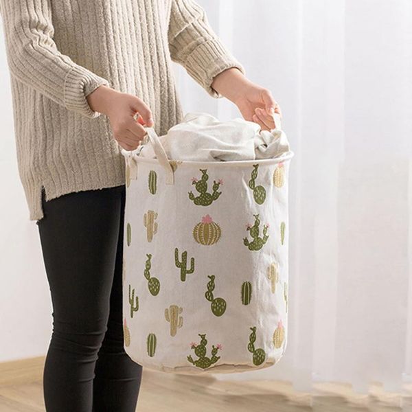 household cotton and linen large folding cactus fabric dirty clothes basket waterproof toy storage bucket laundry & organization
household cotton and linen large folding cactus fabric dirty clothes basket waterproof toy storage bucket laundry & organization