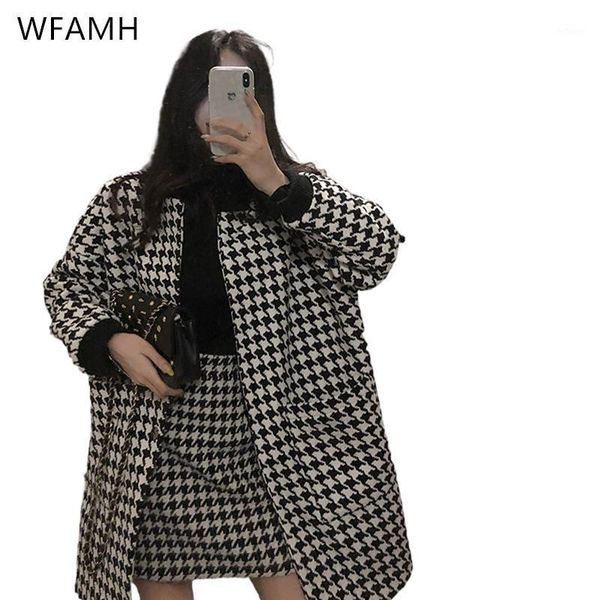 women's wool & blends 2021 spring fashion black and white houndstooth slim loose mid-length woolen coat + skirt polyester button pocket
women's wool & blends 2021 spring fashion black and white houndstooth slim loose mid-length woolen coat + skirt polyester button pocket