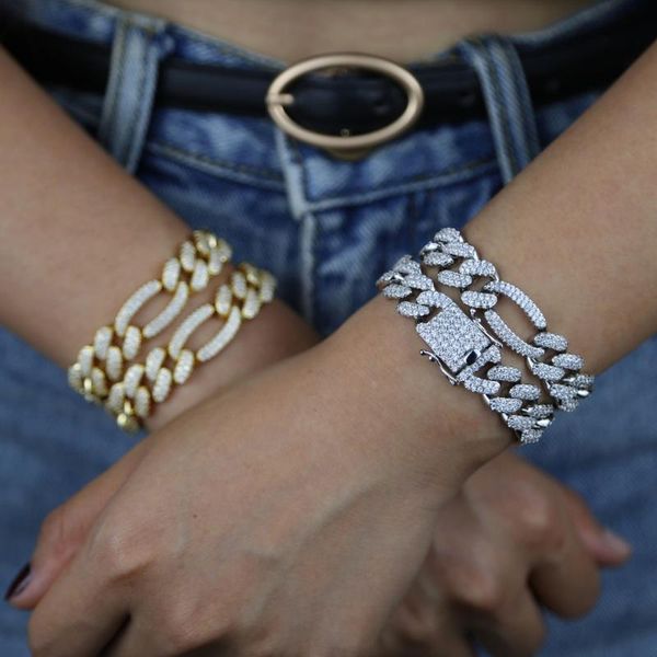 hiphop bling women jewelry 12mm iced out 5a cubic zirconia figaro cuban link chain bracelet 16cm 18cm 19cm 21cm link,, Black
hiphop bling women jewelry 12mm iced out 5a cubic zirconia figaro cuban link chain bracelet 16cm 18cm 19cm 21cm link,, Black