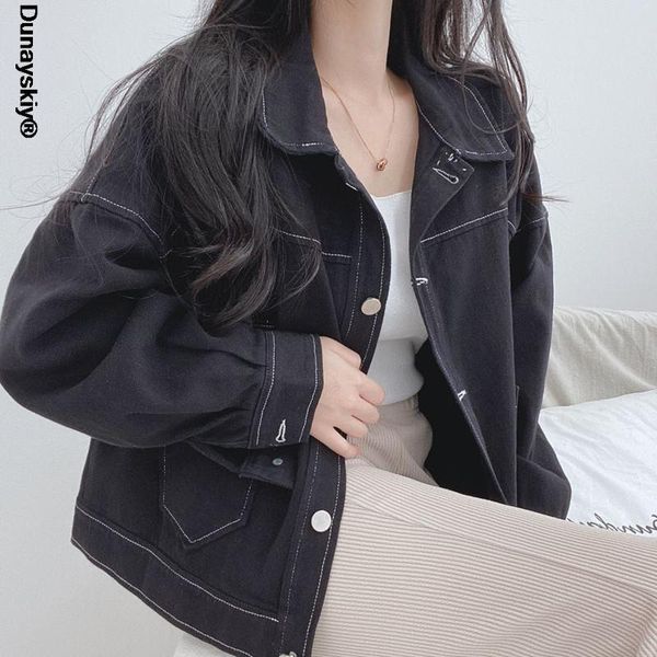 women's jackets 2021 autumn winter fashionable pockets cargo retro oversized vintage wild lady short, Black;brown
women's jackets 2021 autumn winter fashionable pockets cargo retro oversized vintage wild lady short, Black;brown
