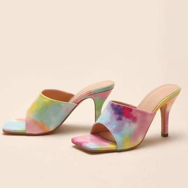 sandals sweet cute mixed color beauty summer women open square toe slip-on high thin heels outdoor fashion slippers slides shoes, Black
sandals sweet cute mixed color beauty summer women open square toe slip-on high thin heels outdoor fashion slippers slides shoes, Black