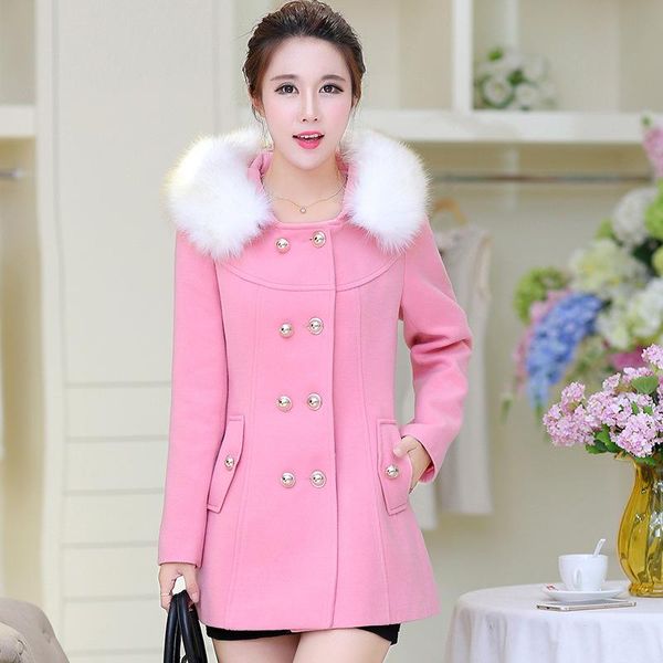 women's wool & blends office lady solid short coat o-neck slim blend and jacket double breasted women coats autumn winter, Black
women's wool & blends office lady solid short coat o-neck slim blend and jacket double breasted women coats autumn winter, Black