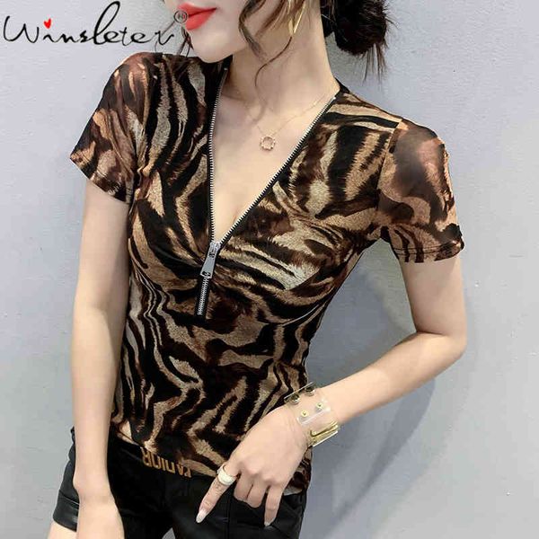 women's t-shirt summer european clothes mesh fashion v-neck zipper print women short sleeve all match casual tees 2021 t, White
women's t-shirt summer european clothes mesh fashion v-neck zipper print women short sleeve all match casual tees 2021 t, White