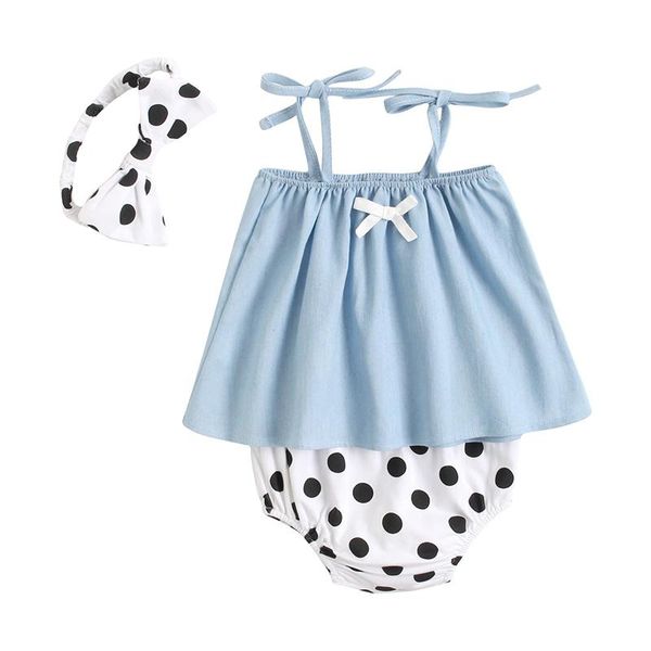 melario born baby girls clothes summer suspender and polka dot shorts toddler casual with headband 3pcs clothing sets, White
melario born baby girls clothes summer suspender and polka dot shorts toddler casual with headband 3pcs clothing sets, White