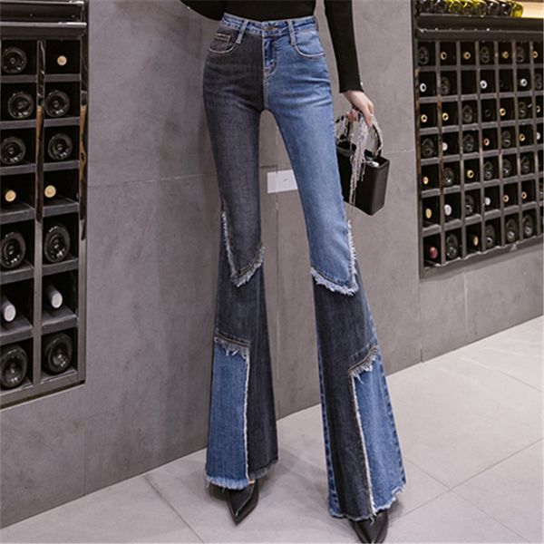 women's jeans 2021 winter plus size denim vintage burrs patchwork bell-bottom pants women high waist fashion worn out hole long g8, Blue
women's jeans 2021 winter plus size denim vintage burrs patchwork bell-bottom pants women high waist fashion worn out hole long g8, Blue