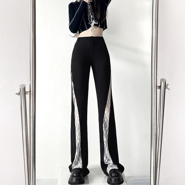 women's pants & capris y2k lace patchwork flare gothic hollow out high waist trousers 90s vintage women streetwear trendy, Black;white
women's pants & capris y2k lace patchwork flare gothic hollow out high waist trousers 90s vintage women streetwear trendy, Black;white