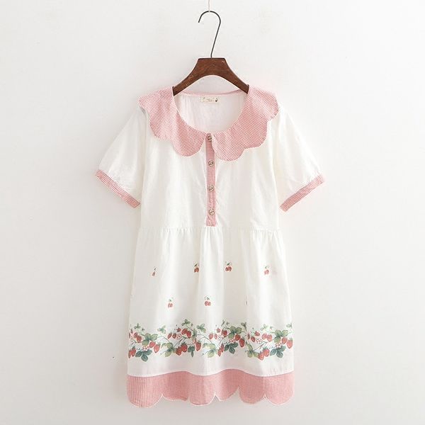 dresses summer new baby collar strawberry print loose short sleeve dress 36947, Black;gray
dresses summer new baby collar strawberry print loose short sleeve dress 36947, Black;gray