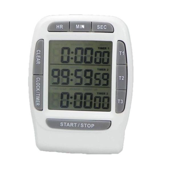 kitchen timers three-channel 9 buttons electronic timer digital lcd countdown clock lab multifunction white
kitchen timers three-channel 9 buttons electronic timer digital lcd countdown clock lab multifunction white