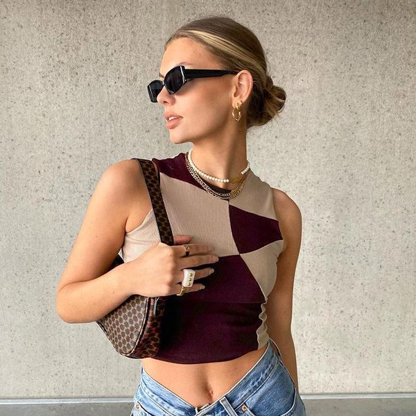 women's tanks & camis bbk knitted tank ins blogger patchwork fashion panelled crop sleeveless tees women summer vest e girls clothing, White
women's tanks & camis bbk knitted tank ins blogger patchwork fashion panelled crop sleeveless tees women summer vest e girls clothing, White