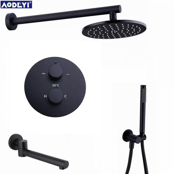 brass black shower faucets 8-12" rainfall head bathroom set diverter 2&3 ways thermostatic valve system sets
brass black shower faucets 8-12" rainfall head bathroom set diverter 2&3 ways thermostatic valve system sets