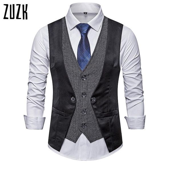 fake two piece suit vest for men fashion patchwork gentleman business slim fit mens wedding waistcoats gilet costume homme men's vests, Black;white
fake two piece suit vest for men fashion patchwork gentleman business slim fit mens wedding waistcoats gilet costume homme men's vests, Black;white