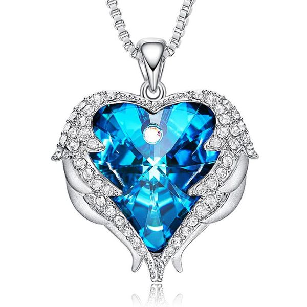 chains ocean heart necklace angel wing pendant charming jewelry gifts for women and girls on mother's day birthday lxh, Silver
chains ocean heart necklace angel wing pendant charming jewelry gifts for women and girls on mother's day birthday lxh, Silver