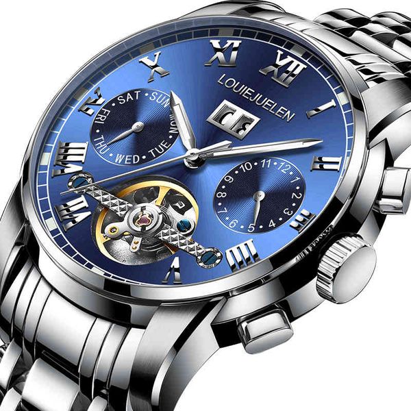fashion classic mechanical men watches brand luxury waterproof steel strap company retro automatic relogio masculino, Slivery;brown
fashion classic mechanical men watches brand luxury waterproof steel strap company retro automatic relogio masculino, Slivery;brown