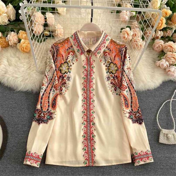women's shirt vintage printed blouse spring autumn turn-down collar long sleeve elegant ladies work office 210603, White
women's shirt vintage printed blouse spring autumn turn-down collar long sleeve elegant ladies work office 210603, White